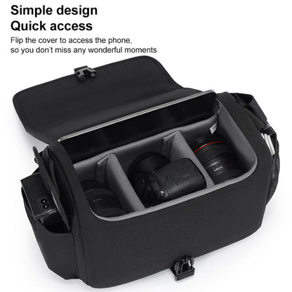 CADeN D27-1 Portable Digital Camera Bag with Strap, Size:31 x 21 x 17cm Black by CADeN