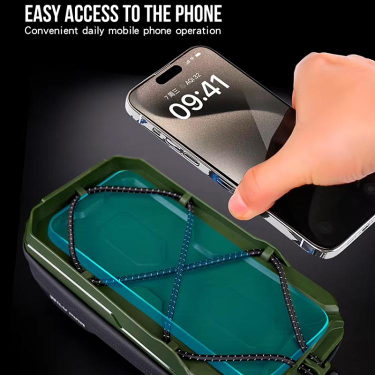 WILD MAN GX330 Mountain Bicycle Mobile Phone Holder EVA Hard Shell Handlebar Bag(Army Green) by WILD MAN