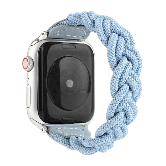 Elastic Woven Watch Band For Apple Watch Ultra 49mm&Watch Ultra 2 49mm / Series 9&8&7 45mm / SE 3&SE 2&6&SE&5&4 44mm / 3&2&1 42mm, Length:160mm(Sky Blue) by bashfashion