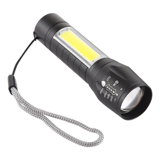 A2 USB Charging Waterproof Zoomable XPE + COB Flashlight with 3-Modes & Storage Box by bashfashion