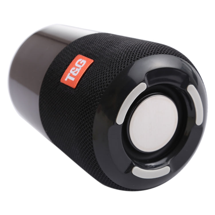 T&G TG168 Portable Wireless Bluetooth V5.0 Stereo Speaker with Handle, Built-in MIC, Support Flashing LED Light & TF Card & U Disk & AUX IN & FM(Black) by T&G