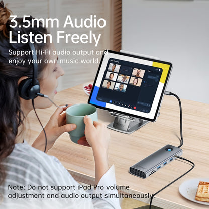 ORICO PW11-9P Type-C / USB-C 8-in-1 5Gbps Multifunction Docking Station(Dark Gray) by ORICO