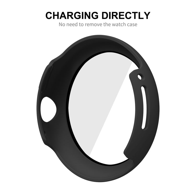 For Google Pixel Watch ENKAY Hat-Prince Full Coverage PC Frame + 9H Tempered Glass Case(Silver) by bashfashion