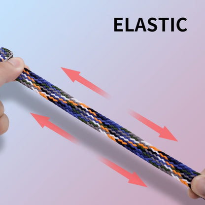 For Xiaomi Mi Band 8 ENKAY Hat-Prince 2 in 1 Set Full Coverage Screen Protector + Elastic Braided Nylon Watch Band(Colorful Blue) by ENKAY