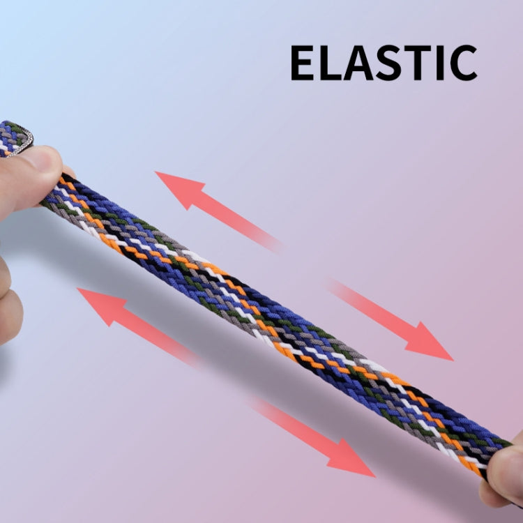 For Xiaomi Mi Band 8 ENKAY Hat-Prince 2 in 1 Set Full Coverage Screen Protector + Elastic Braided Nylon Watch Band(Black) by ENKAY