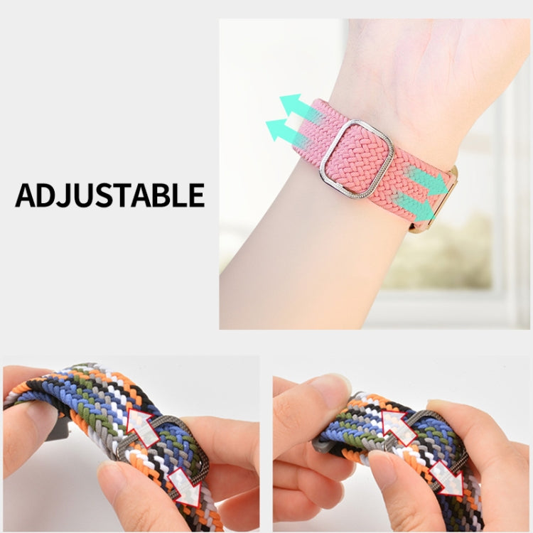 For Xiaomi Mi Band 8 ENKAY Hat-Prince 2 in 1 Set Full Coverage Screen Protector + Elastic Braided Nylon Watch Band(Colorful Orange) by ENKAY