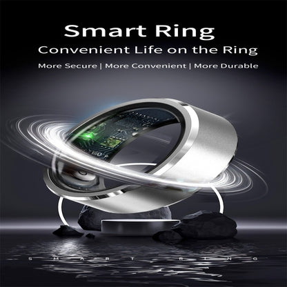 R5 SIZE 11 Smart Ring, Support Health Monitoring / Multiple Sports Modes(Silver) by bashfashion