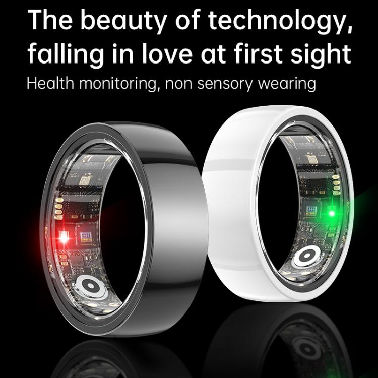 R1000 SIZE 8 Smart Ring, Support Heart Rate / Blood Oxygen / Sleep / Multiple Sports Modes(Black) by bashfashion