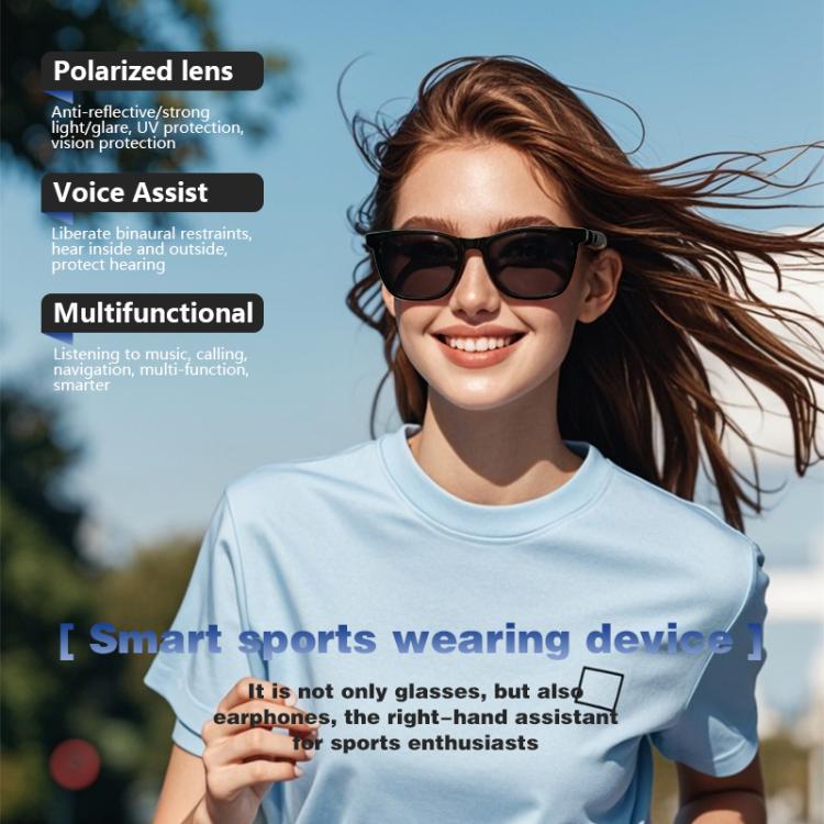 GS05 Smart Glasses, Support AI Smart Chip / Bluetooth Call / Remote Control Photography(Black) by bashfashion