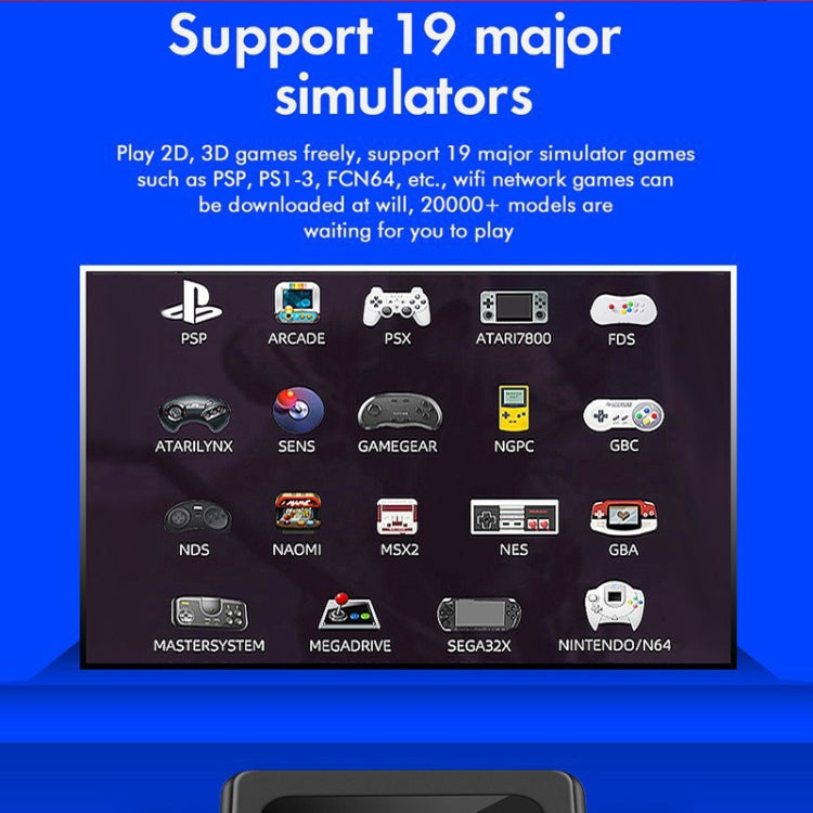 GD10 32G Built-In 10000+ Games Dual System Set-Top Box 3D Home 4K HD TV Game Console Box US Plug(Black) by ANBERNIC