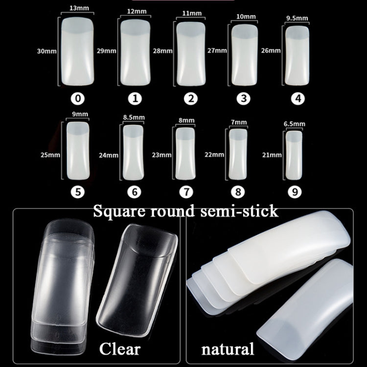 Manicure Tool Set Fingernails Word Cut Set, Specification: Transparent Semi-post Large Set by bashfashion