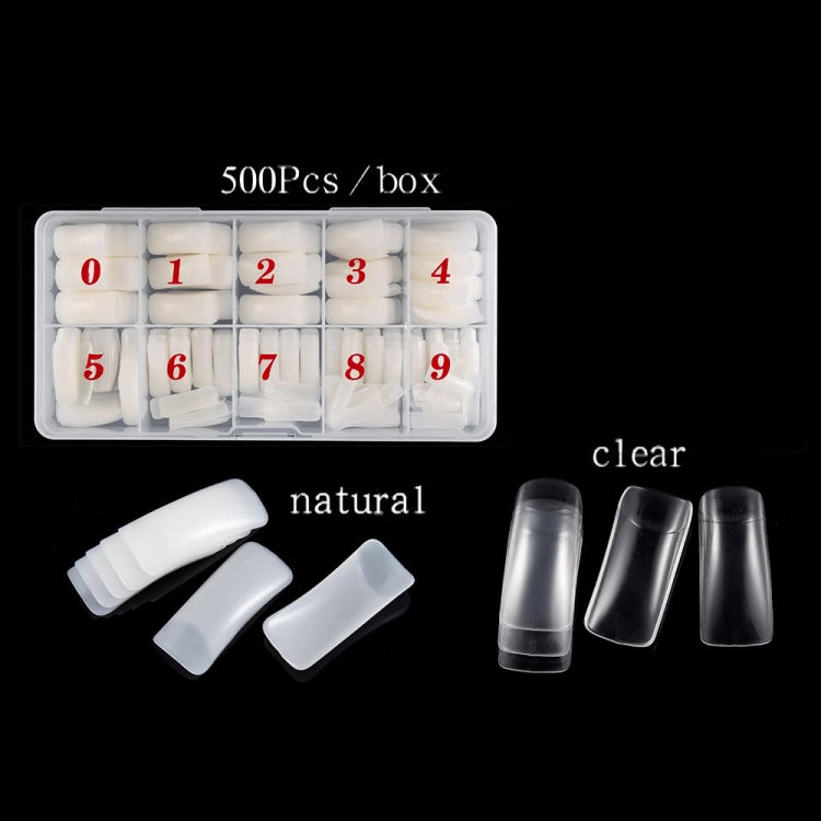 Manicure Tool Set Fingernails Word Cut Set, Specification: Transparent Semi-post Large Set by bashfashion