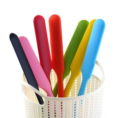 Long Silicone Spatula Butter Cake Cream Scraper Baking Tool(Black) by bashfashion