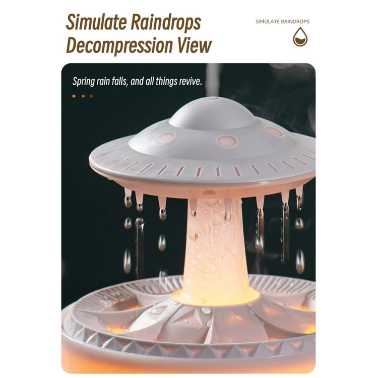 UFO Water Drop Aromatherapy Humidifier Desktop Remote Control Diffuser, Plug: US Plug(White) by bashfashion