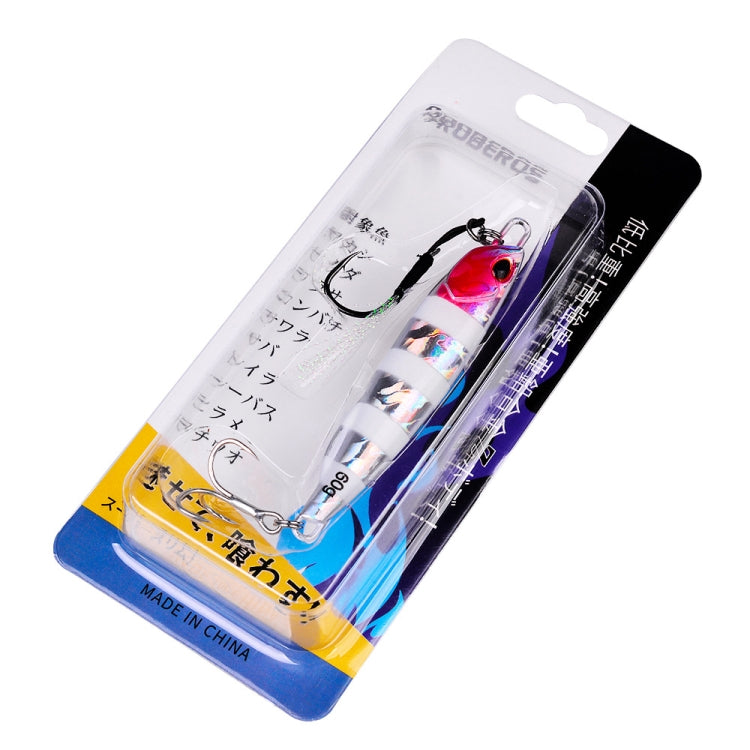 PROBEROS LF103 Simulation Metal Sea Fishing Bait, Specification: 60g(C Luminous With Hook) by PROBEROS