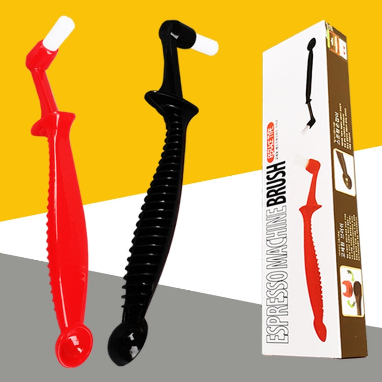 2 PCS KFS-05 Longitudinal Handle Coffee Machine Cleaning Brush(Black) by bashfashion