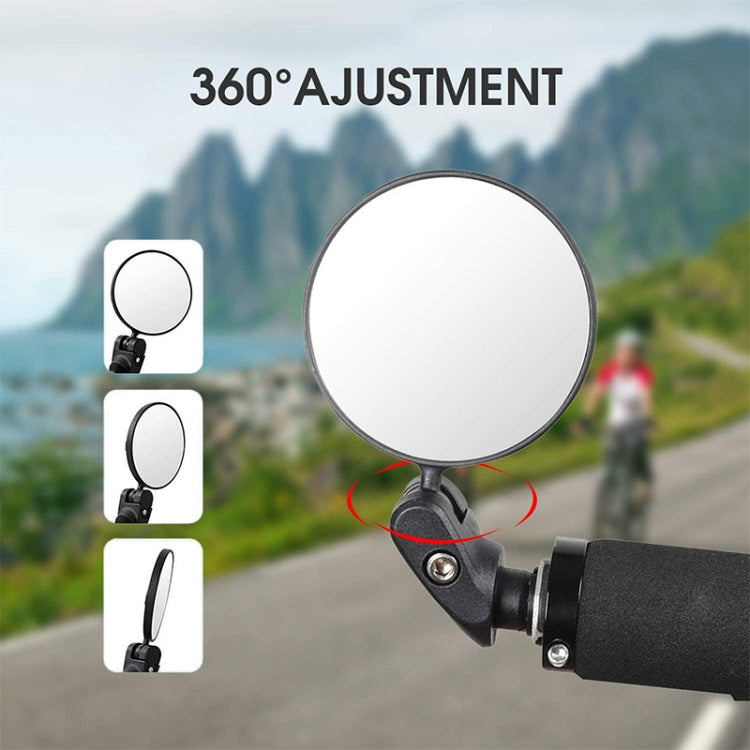 Bicycle Convex Rearview Mirror Large View 360 Degree Rotating Mirror by bashfashion