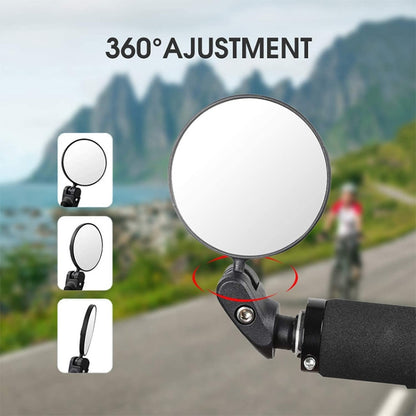 Bicycle Convex Rearview Mirror Large View 360 Degree Rotating Mirror by bashfashion