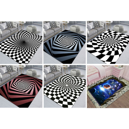 3D Stereo Rectangular Visual Geometric Living Room Carpet, Size: 80x160cm(06) by bashfashion