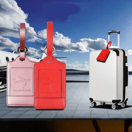 PU Leather Luggage Tag Multifunctional Suitcase Identification Tag(Black) by bashfashion