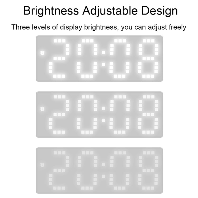 8017 LED Screen Voice Control Digital Alarm Clock Desktop Multifunctional Temperature Clock(Ice Blue) by bashfashion