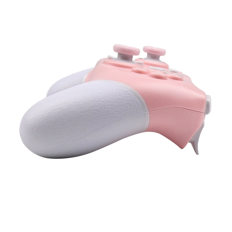 For Nintendo Switch Pro Wireless Bluetooth Handle with Macro Programming & Somatosensory Wake-up(White Pink) by bashfashion