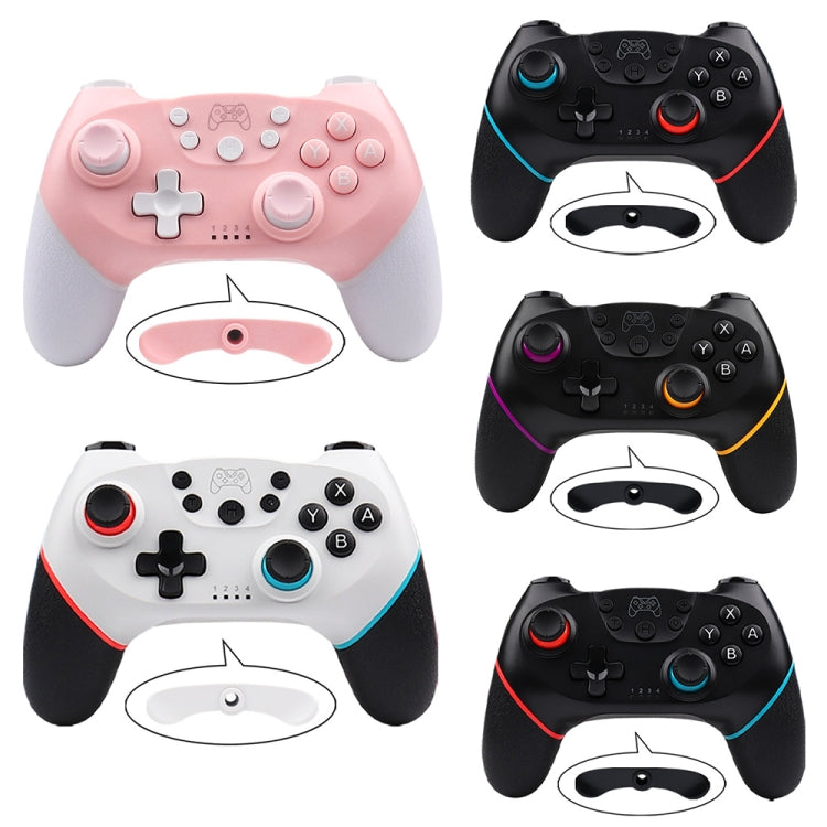 For Nintendo Switch Pro Wireless Bluetooth Handle with Macro Programming & Somatosensory Wake-up(White Pink) by bashfashion