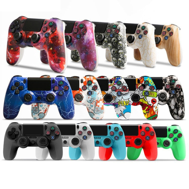 For PS4 Wireless Bluetooth Game Controller With Light Strip Dual Vibration Game Handle(Cartoon) by bashfashion