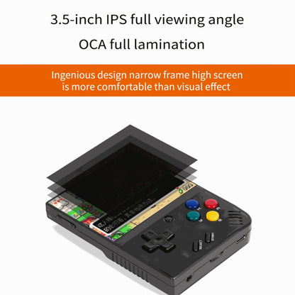 Miyoo Mini Plus 3.5 Inch IPS Screen Retro Handheld Game Console 64GB 15K Games(Grey) by bashfashion