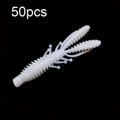 50pcs Large Reverse Threaded Floating Inverted Shrimp Bait(White) by bashfashion