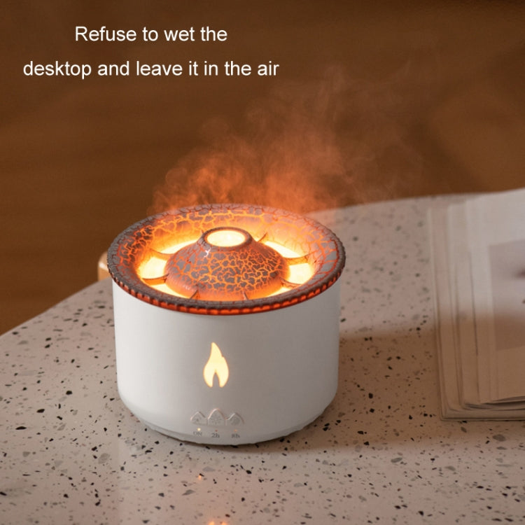 Volcanic Essential Oil Aroma Diffuser Ultrasonic Air Humidifier, Model: Two-color Remote Control(US Plug) by bashfashion