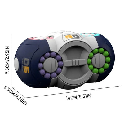 2-In-1 Rotating Magic Beans Fidget Toy Interactive Puzzle Games For Kids(Blue) by bashfashion