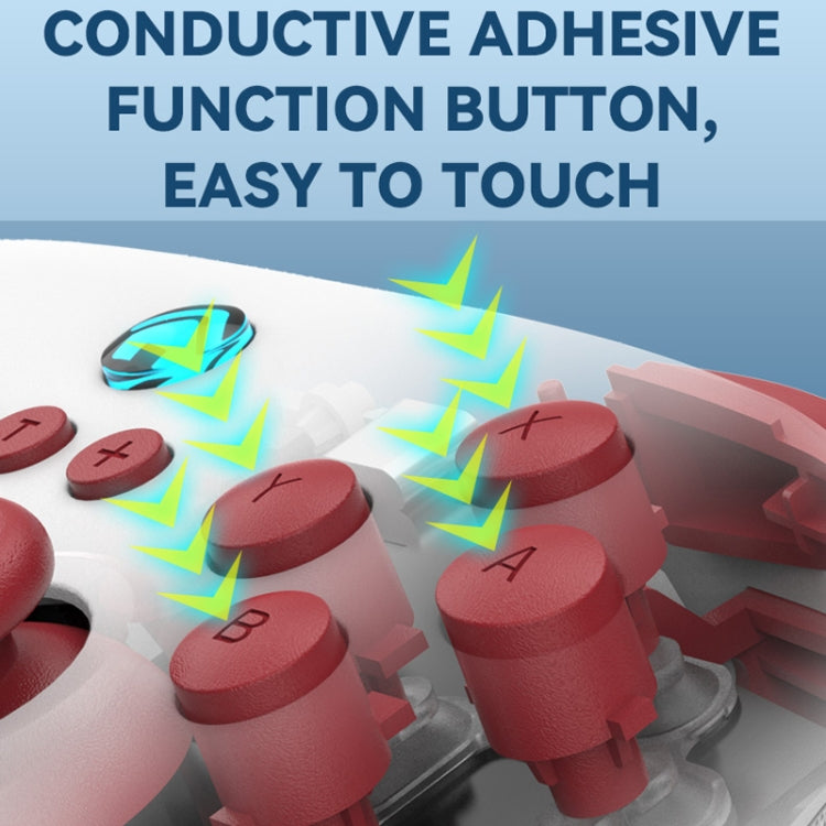 Wireless Bluetooth Gamepad With Wakeup Vibration Body Gamepad For Switch / Android / Apple / PC(Pink) by bashfashion