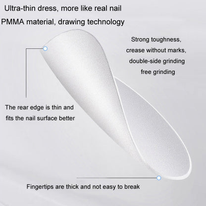 10pairs Of 100pcs/Box Frosted False Nails Artificial Tip, Shape: Short Trapezoid M by bashfashion