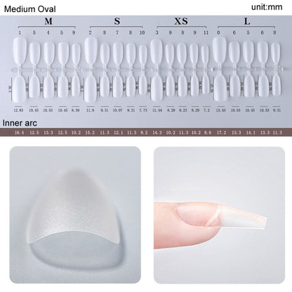 10pairs Of 100pcs/Box Frosted False Nails Artificial Tip, Shape: Short Trapezoid M by bashfashion
