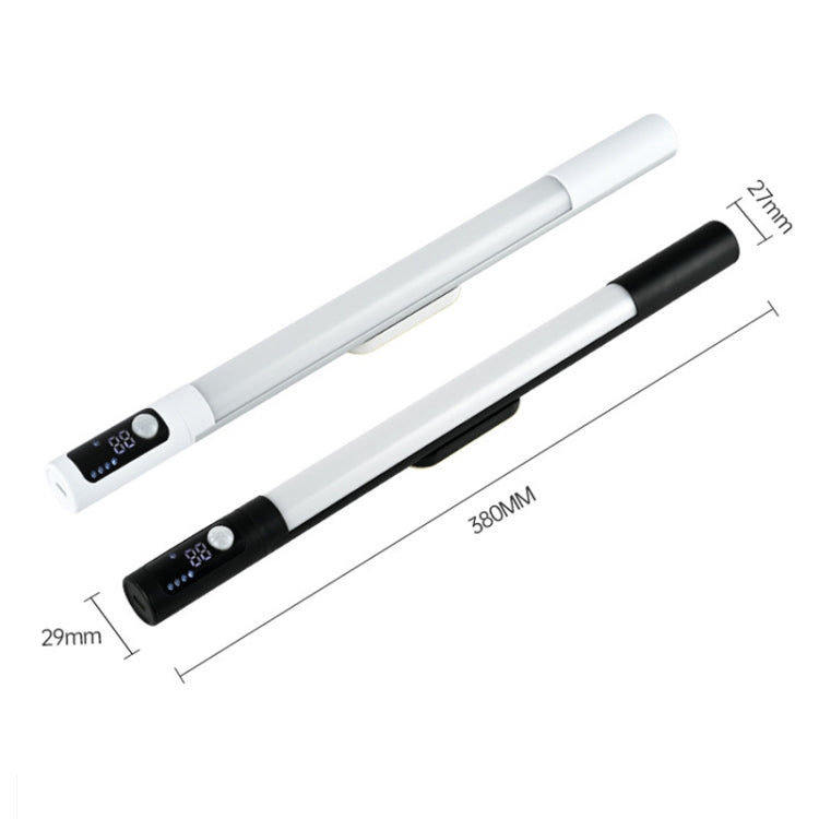 Rechargeable Under Cabinet LED Motion Sensor Night Light with Digital Display 1200mAH(Black) by bashfashion