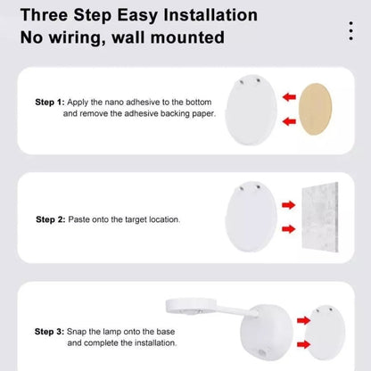 Rechargeable LED Motion Sensor Wireless Spotlight Dimmable Picture Light 1200mAH(White) by bashfashion