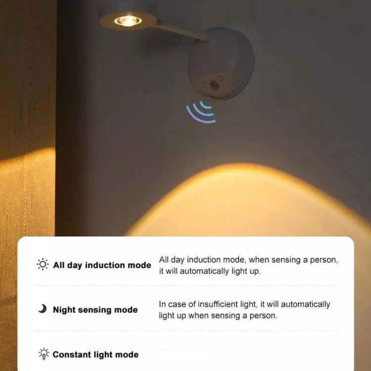 Rechargeable LED Motion Sensor Wireless Spotlight Dimmable Picture Light 1200mAH(White) by bashfashion