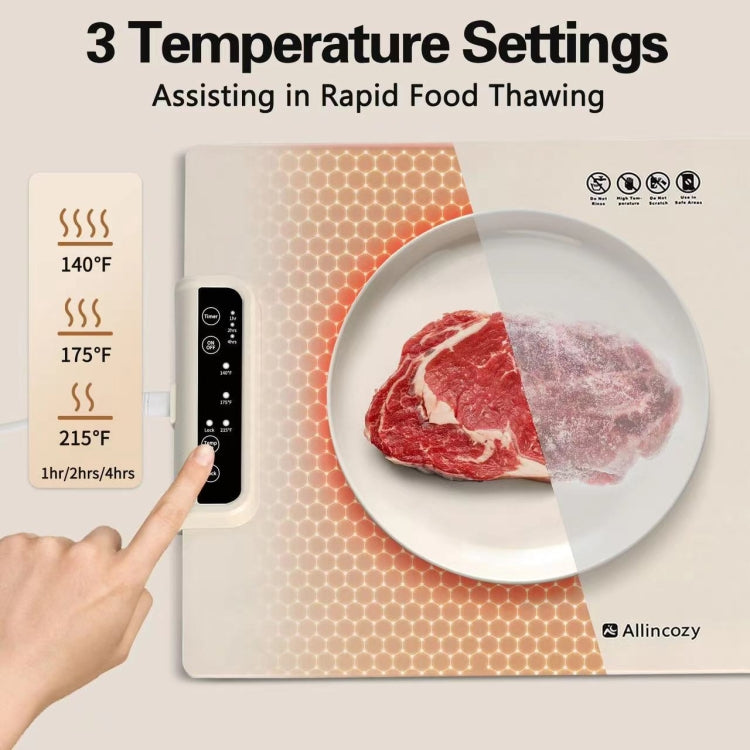 240W Electric Warming Tray Food Warmer with Adjustable Temperature, Timed Close EU Plug by bashfashion