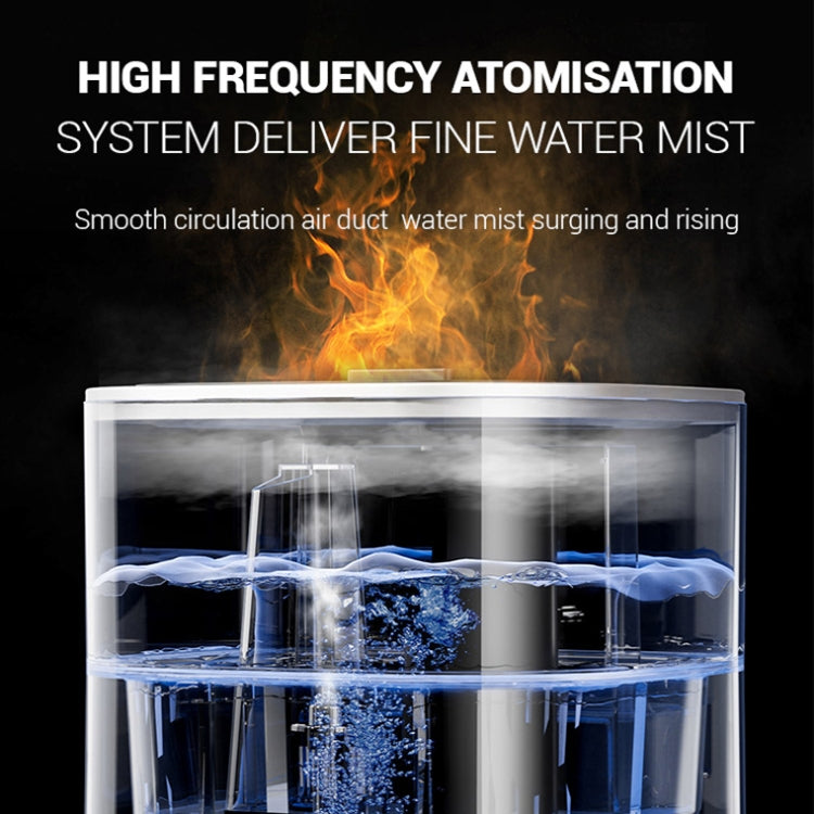 JSQ-58 1.1L large Capacity Digital Display Flame Atomization Humidifier, Color: Matt Black(US Plug) by bashfashion