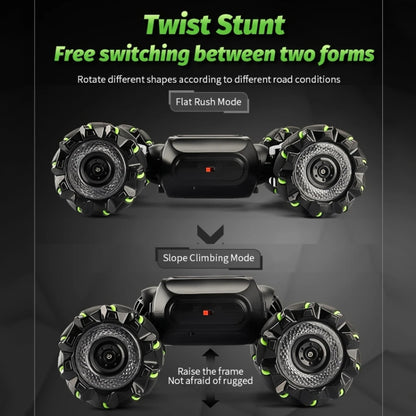 Children RC Car Toy Lights Electric Gesture Sensor Remote Control Twisting Stunt Car, Color: Green Dual RC(1:12) by bashfashion