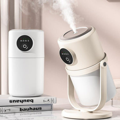 USB Intelligent Home Large Capacity Humidifier With Night Light Small Air Purifier, Color: White+Base by bashfashion