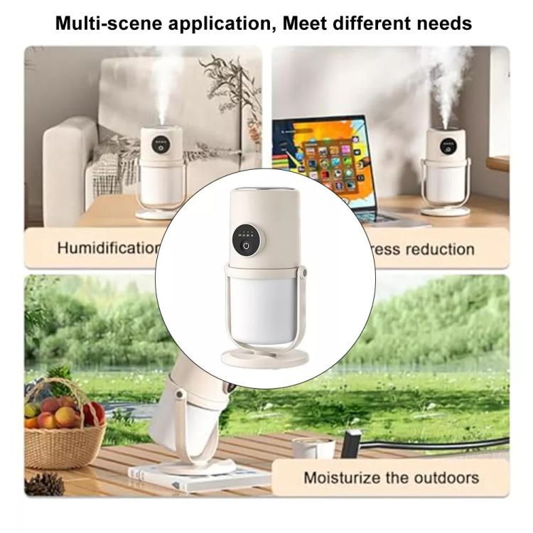 USB Intelligent Home Large Capacity Humidifier With Night Light Small Air Purifier, Color: White+Base by bashfashion
