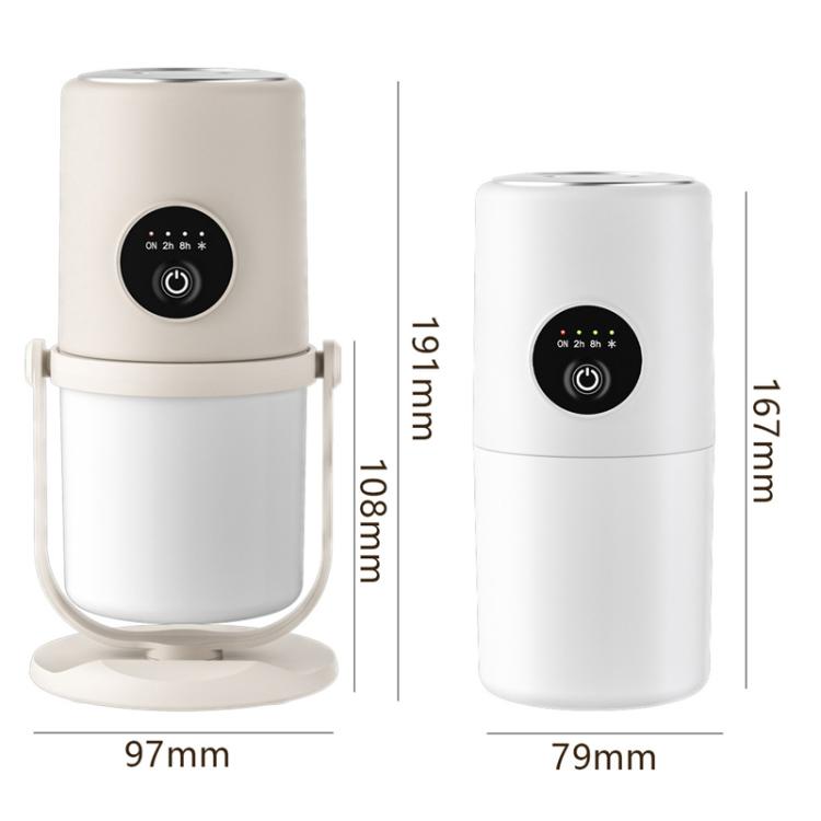 Desktop Dual Port Humidifier Portable Mini Air Purifier With Nightlight, Color: Beige+Base by bashfashion