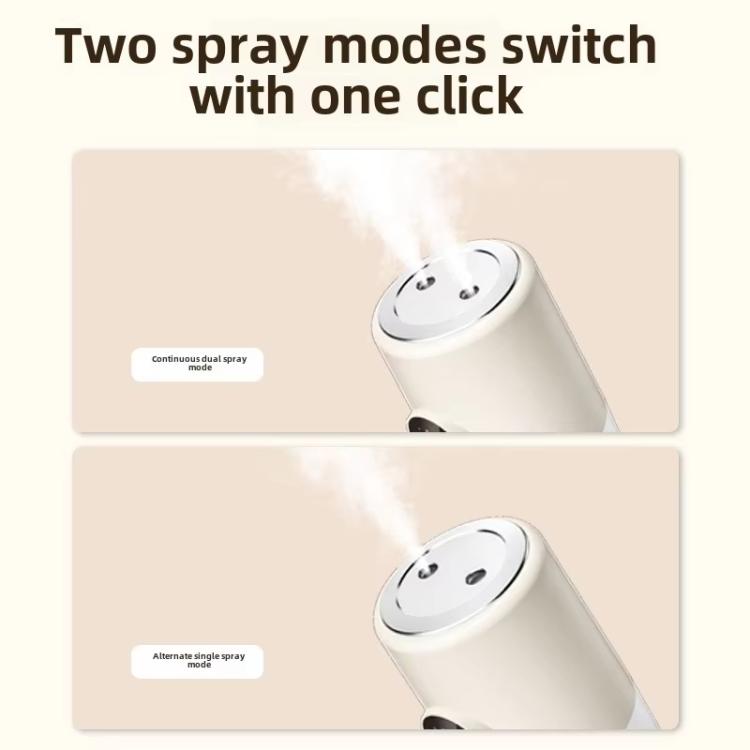 Desktop Dual Port Humidifier Portable Mini Air Purifier With Nightlight, Color: Beige by bashfashion