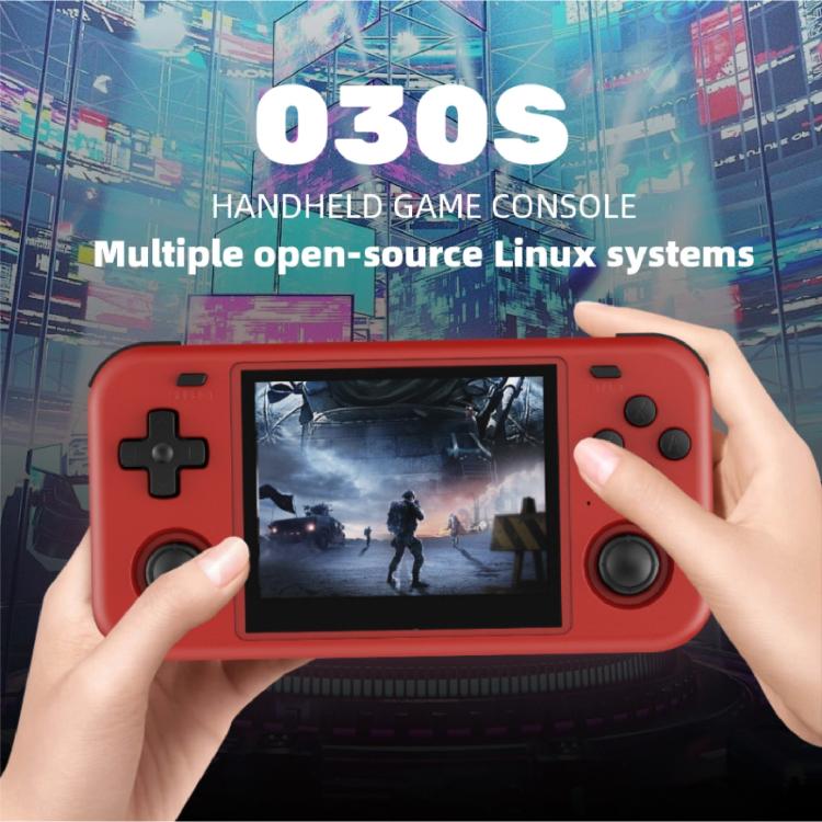 O30S 3.5-inch IPS Screen Open Source Handheld Game Console Linux System, Memory: 128G(Red) by bashfashion