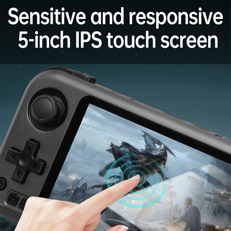 CB408 4.7-inch Touch Screen Handheld Game Console Supports WiFi Android 11 +Linux System 128G(Gray) by bashfashion