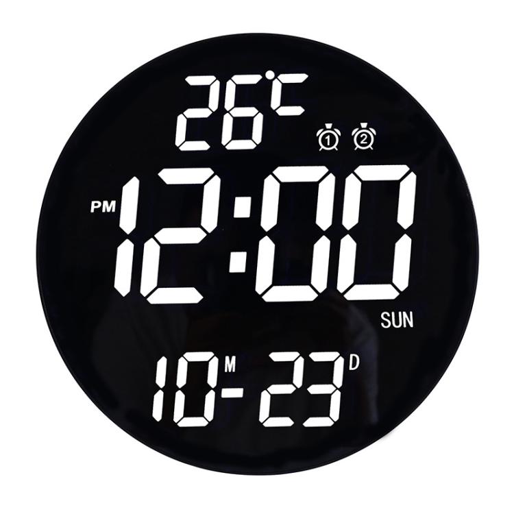 11.6-Inch White Light Wall Clock With Remote Control Multi-Functional Alarm Clock White+Cloth by bashfashion