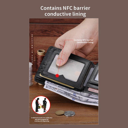 BULL CAPTAIN 07 RFID Anti-theft Top-layer Cowhide Multiple Card Slots Wallet(Yellow) by BULL CAPTAIN