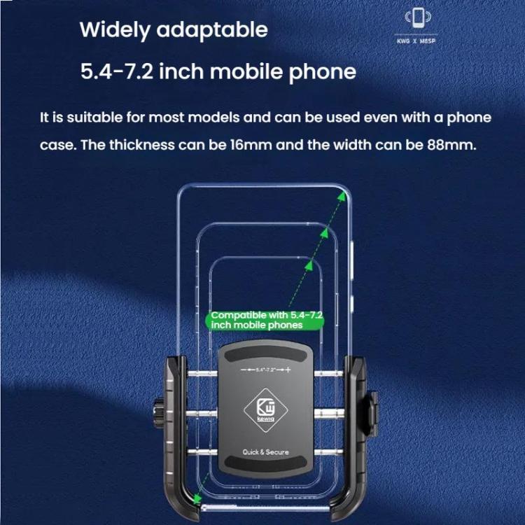 Kewig Motorcycle Bicycle Non-Blocking Mobile Phone Camera Navigation Bracket(M8SP-C2) by Kewig